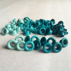 Eyelets. Ojales. Aqua. 60 pzs. We R Memory Keepers| L'aura Bella