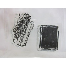 Sellos. Estuche de acuarelas y cuaderno.