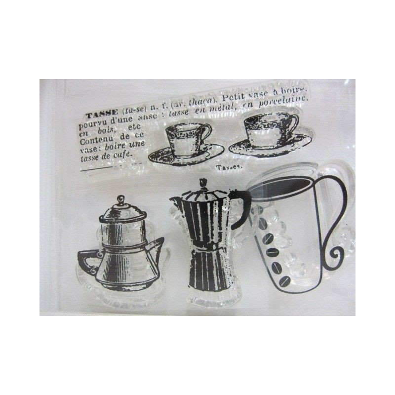 Sellos. Cafeteras y tazas.