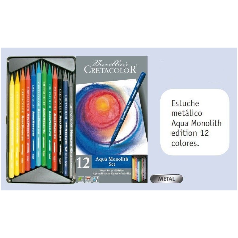 Set 12 pzs.Aqua Monolith Cretacolor. Minas acuarelables | L'aura Bella