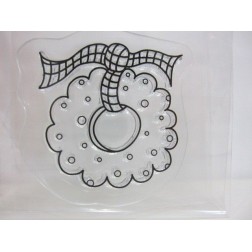 Sello acrílico con diseño guirnalda navideña | L'aura Bella