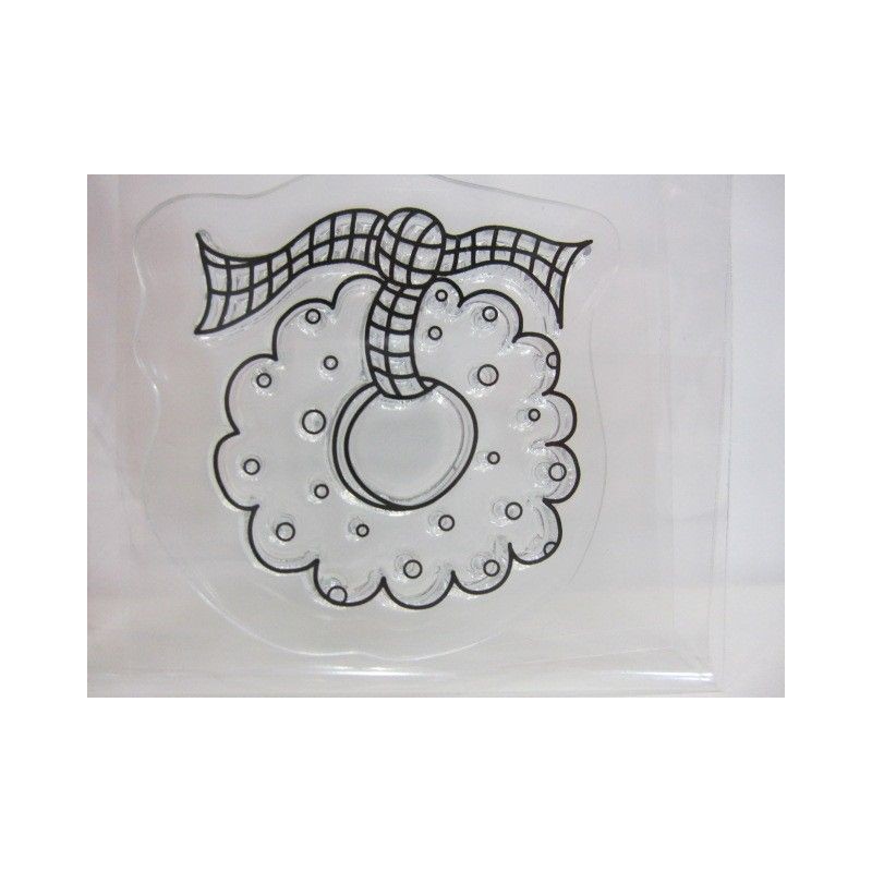 Sello acrílico con diseño guirnalda navideña | L'aura Bella