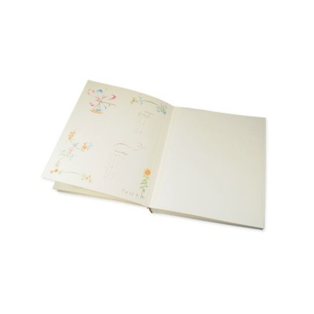 Álbum fotos Nascite 205x245 mm. Marfil, 30 hojas. Cuerpo encuadernación artesanal en italiano