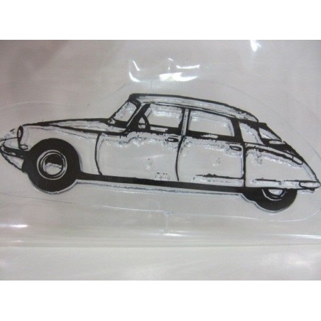 Sello acrílico con diseño de un coche