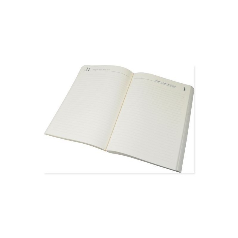 Agenda Perpetua Diaria 21x14.5 cm Marfil Encuadernación | L'aura Bella