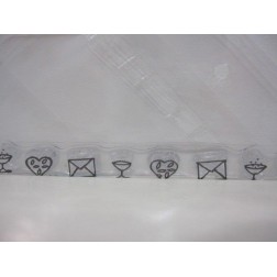 Sello acrílico: Cenefa con sobres, copas y corazones | L'aura Bella