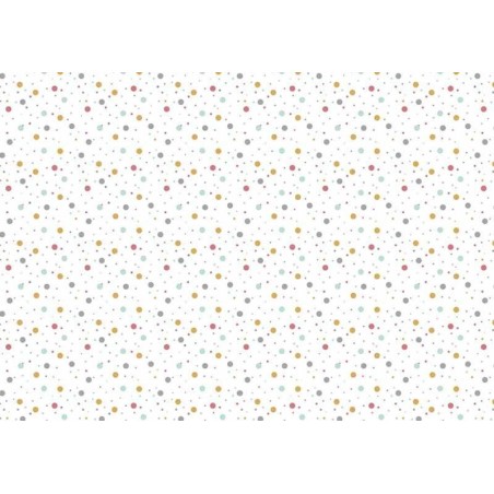 Tela encuadernación decorada. Crazy Dots. 70 x 50 cm. PFY-3517