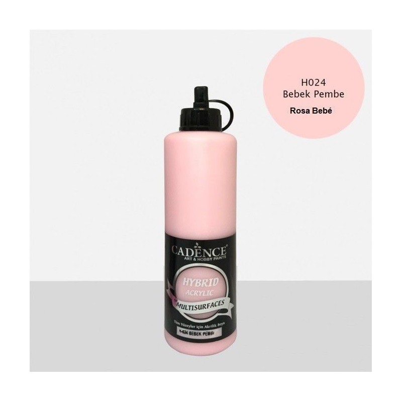 Rosa  Bebe 500ml pintura Hybrid multisuperficies Cadence | L'aura Bella