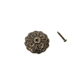 embellecedor labrado metálico. 1.8 cm diámetro | L'aura Bella