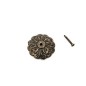 Embellecedor labrado metálico. 1.8 cm de diámetro