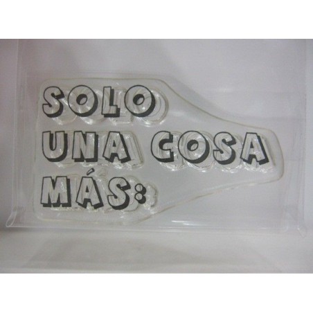 Frase: solo una cosa más.