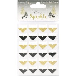 Photo Corners. Time to sparkle. Glitter.