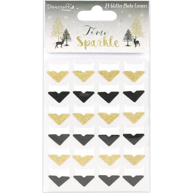 Photo Corners. Time to sparkle. Glitter.