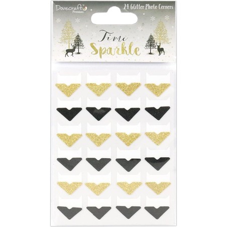 Photo Corners. Time to sparkle. Glitter.