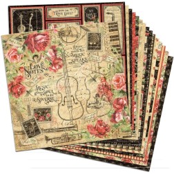 Love Notes. Colección scrapbooking Graphic 45 20 x 20cm | L'aura Bella