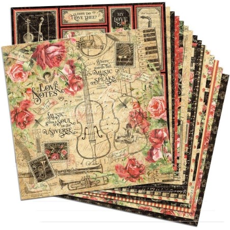 Love Notes. Colección scrapbooking Graphic 45. 20 x 20 cm