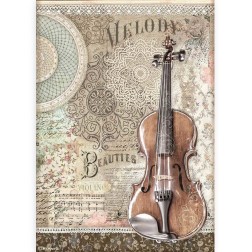 Passion Violin. Papel de arroz A4. Stamperia DFSA4538| L'aura Bella