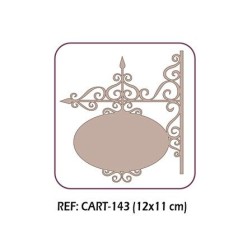 Letrero oval filigrana. Cartón. Dayka Trade. CART-143 | L'aura Bella