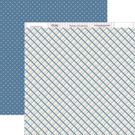 Papel Scrapbooking Comunión Niño: Rayas y diamantes. Dayka Trade. SCP-248