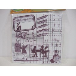 Sello de caucho con base de foam, El colegio. 12x12cm | L'aura Bella