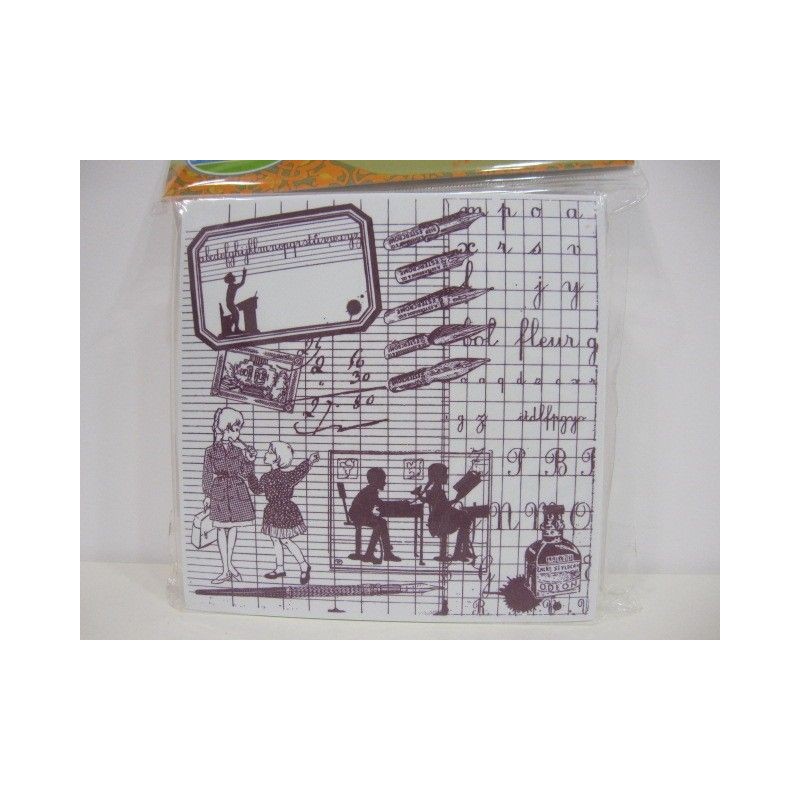 Sello de caucho con base de foam, El colegio. 12x12cm | L'aura Bella