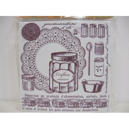 Sello Stampo Maxi: Temática cocina. 12 x 12 cm