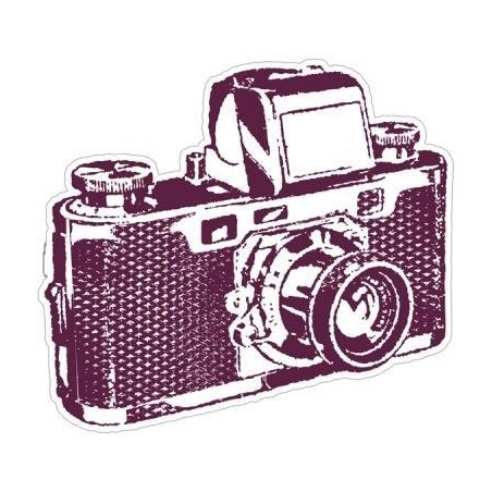 Sello de caucho con base de foam, Stampo Maxi. Cámara de fotos. 12x9.5cm