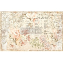 Floral Parchment. Decoupage Decor Tissue Paper Redesign | L'aura Bella