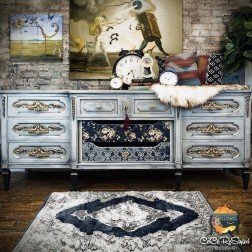 Dark Damask. Decoupage Decor Tissue Paper Redesign | L'aura Bella