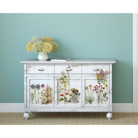 Wild Herbs. Decoupage Decor Tissue Paper Redesign. Prima Marketing