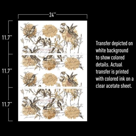 Vintage Rustic. Transfer, calcomania REDESIGN DECOR TRANSFERS®