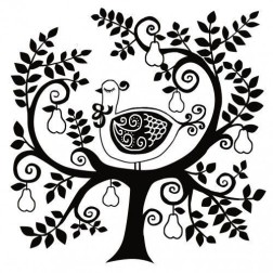 Sellos. pájaro en árbol. Artemio