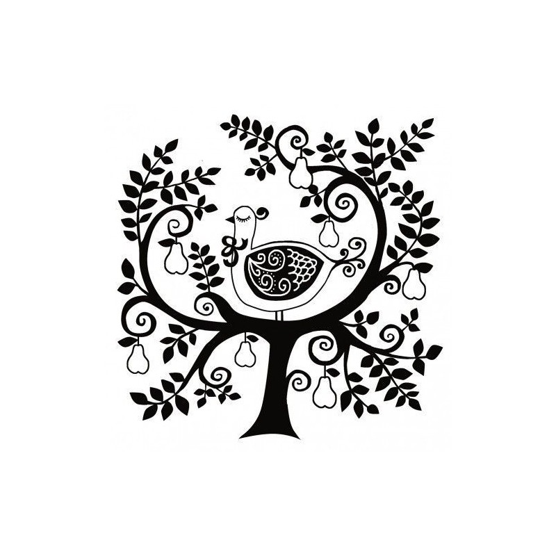 Sellos. pájaro en árbol. Artemio