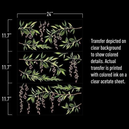 Spring Branch. Transfer, calcomania REDESIGN DECOR TRANSFERS®
