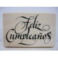Sello de caucho y madera: Feliz Cumpleaños.