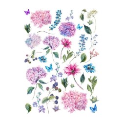 Hortensias Rosas. Papel de arroz A3. Cadence. PA613 | L'aura Bella