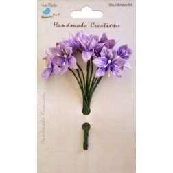 Mini lily flower purple. 10 pcs.. Little Birdie. flores moradas
