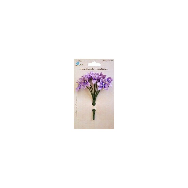 Mini lily flower purple. 10 pcs.. Little Birdie. flores moradas