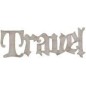 Travel. Palabra decorativa de cartón