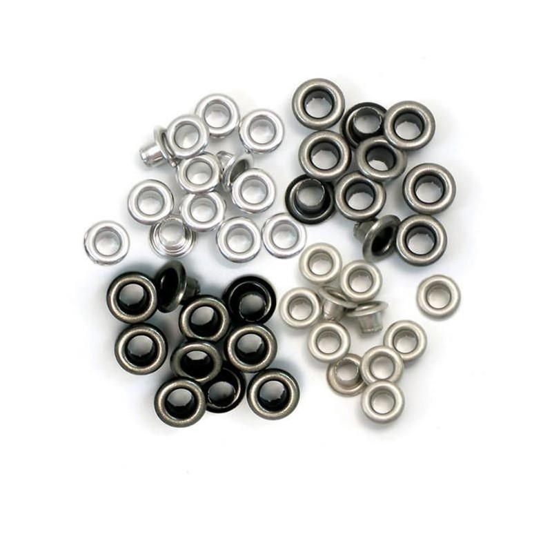 Eyelets. Ojales Cool Metal. 60 pzs. We R Memory Keepers | L'aura Bella