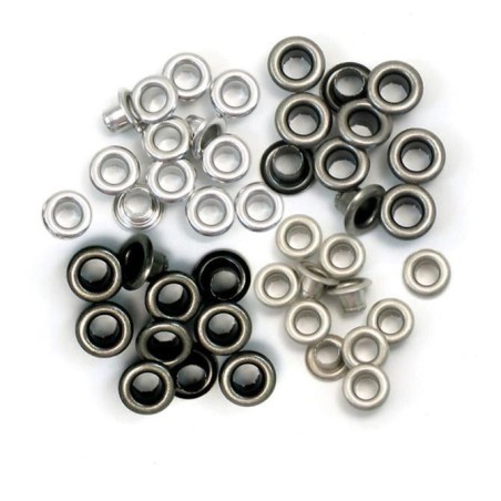 Eyelets. Ojales Cool Metal. 60 pzs. We R Memory Keepers | L'aura Bella