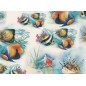Pesci tropicali. Peces tropicales. Tassotti 70x100 cm. Papel para encuadernación