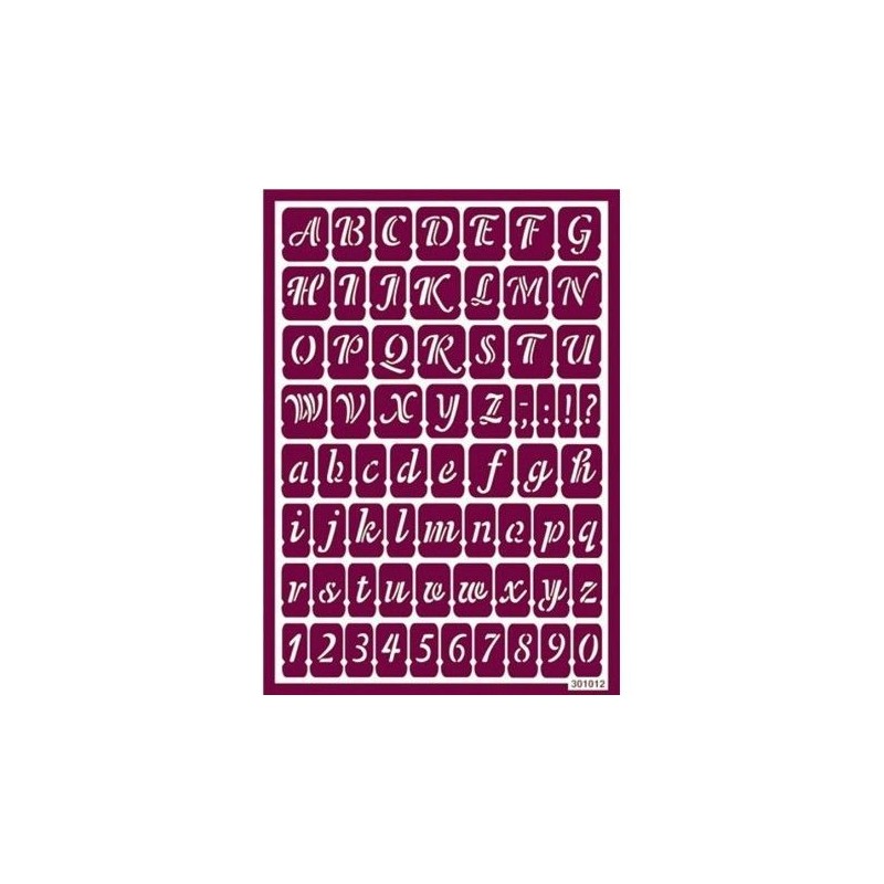 Plantilla de estarcido para ácido. Abecedario 10 | L'aura Bella