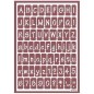 Plantilla de estarcido para ácido. Abecedario. Modelo 24. 15 x 21 cm