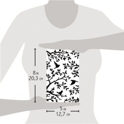 Three Birds. Texture stencil Ciao Bella. MS014| L'aura Bella