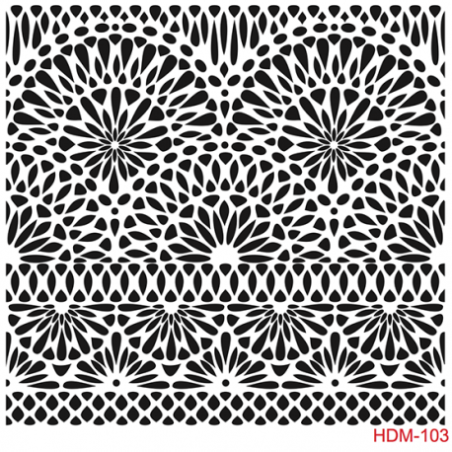 Mosaico árabe. Stencil Cadence 25 x 25 cm. HDM103 | L'aura Bella