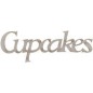 Cupcakes. Palabra decorativa de cartón