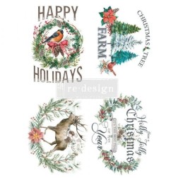 Holly Jolly Xmas. REDESIGN DECOR TRANSFERS® 655594| L'aura Bella