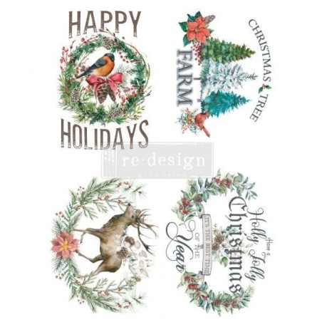 Holly Jolly Xmas. REDESIGN DECOR TRANSFERS® 655594| L'aura Bella