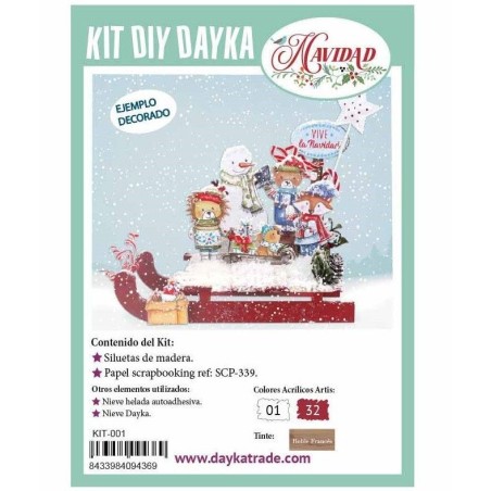 Kit Animales en Trineo + papel SCP-339. Kit-001